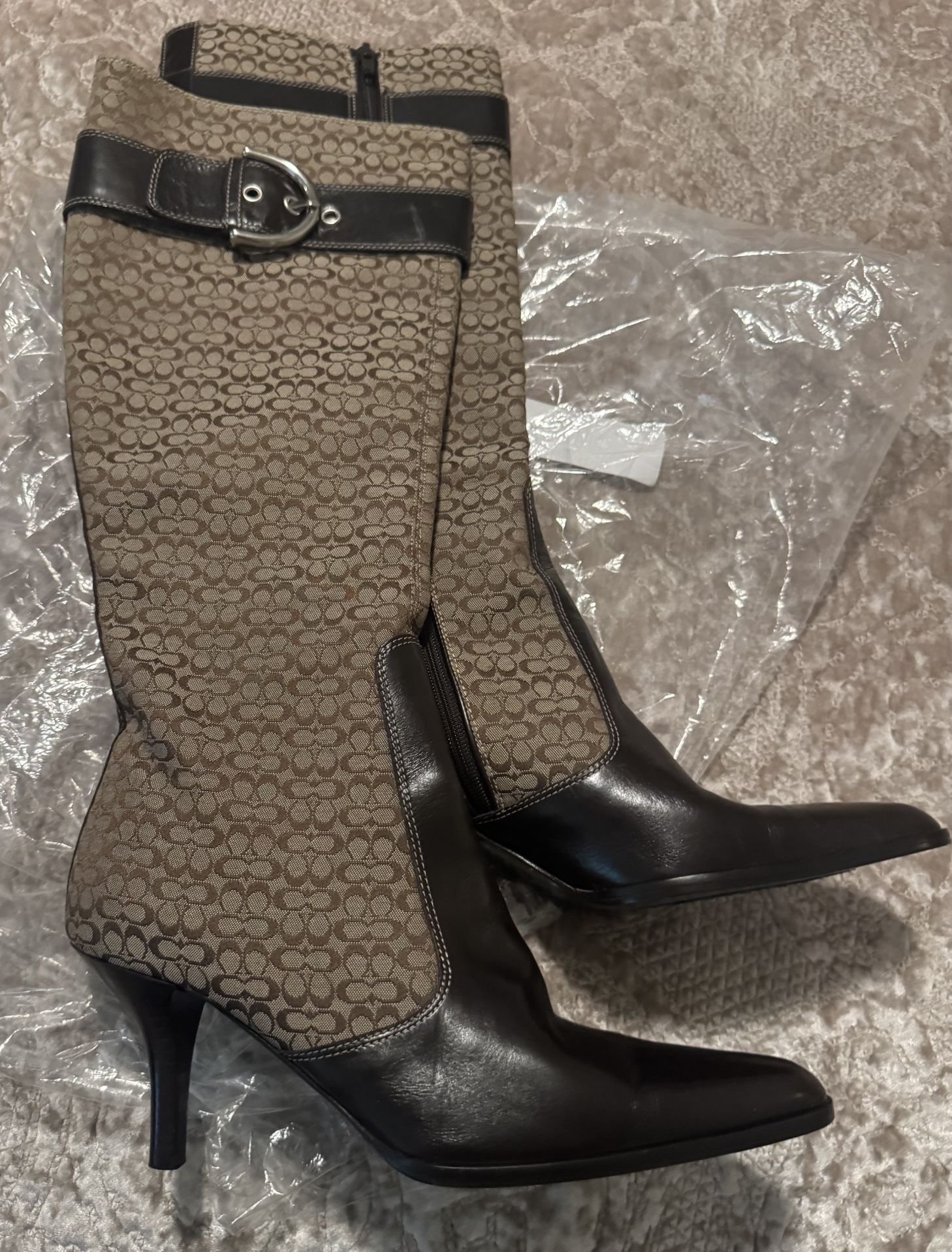Coach Boots!!!! Monogram Design Size 7