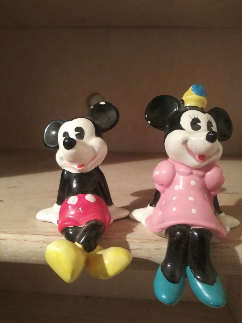 Mickey and Minnie figurines