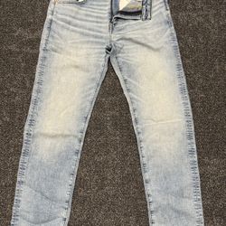 American Eagle AirFlex Jeans Men’s 32x36 Light Wash Slim Stretch Denim