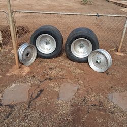 Racing Slicks with 4 matching Rims