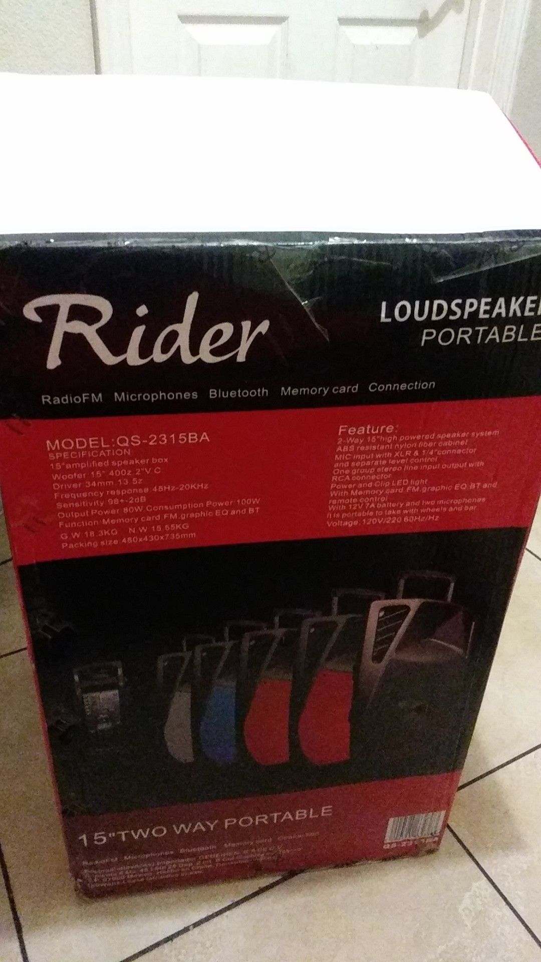 Size 15 speaker 1500 watts