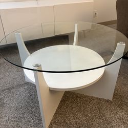 Round Glass Top Coffee Table