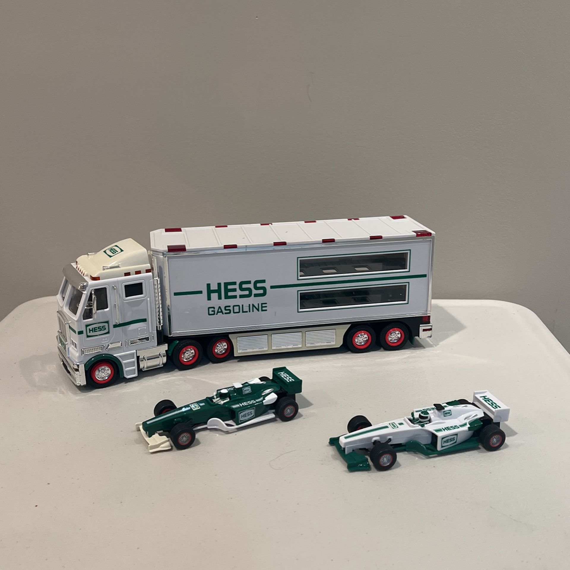 2003 Hess Truck And 2 Race Cars