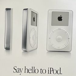 Say Hello To iPod Apple Vintage Poster EXTREMELY RARE!