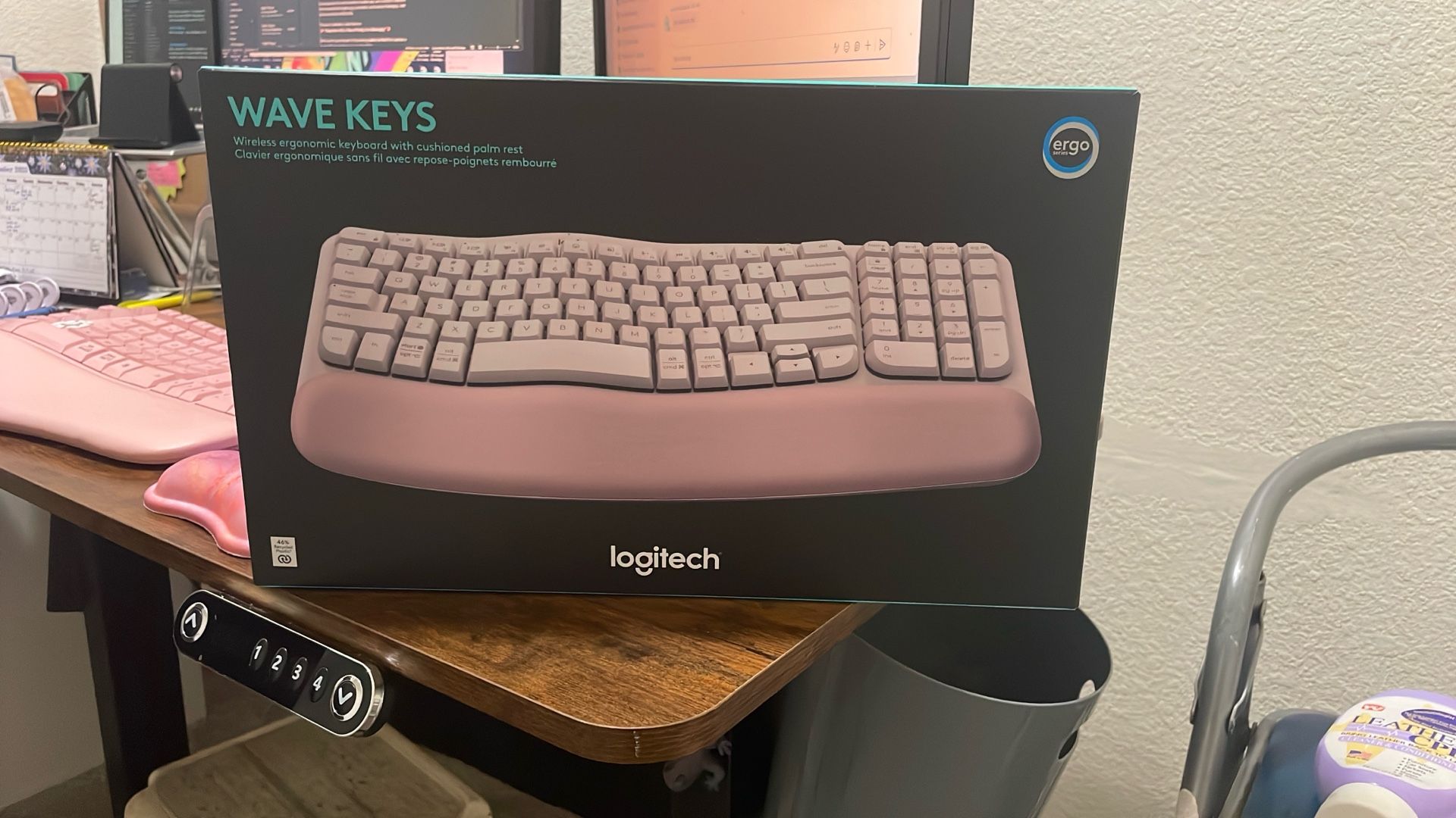 Pink Wave Keys Wireless Keyboard