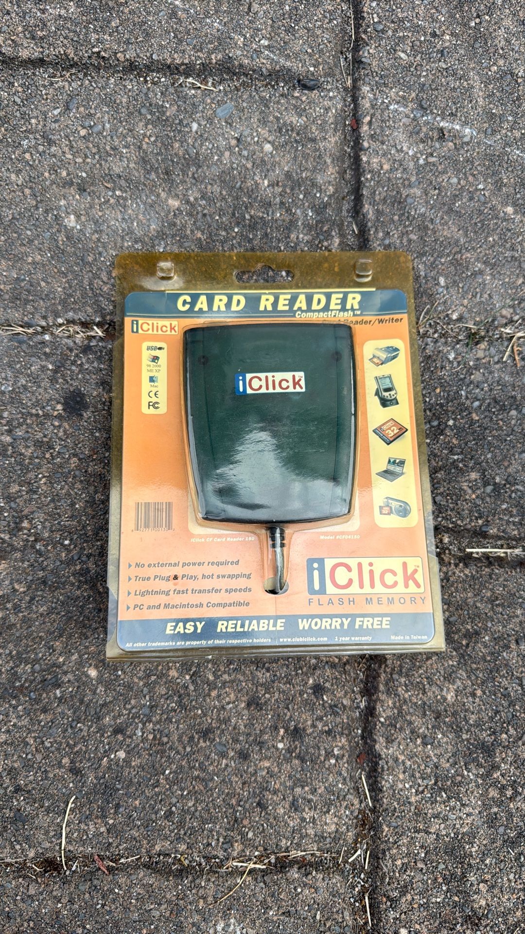 (late 1990s to mid-2000s era) iClick CompactFlash Card Reader/Writer