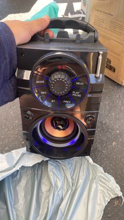 Portable Bluetooth Speaker with FM Radio & LED Lights