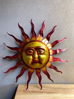 New Wall Decor Whimsical Sun Tin Decor