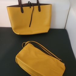 Mustard Colored 2 Bag Set