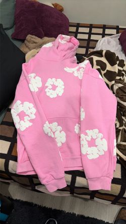 Pink denim tear