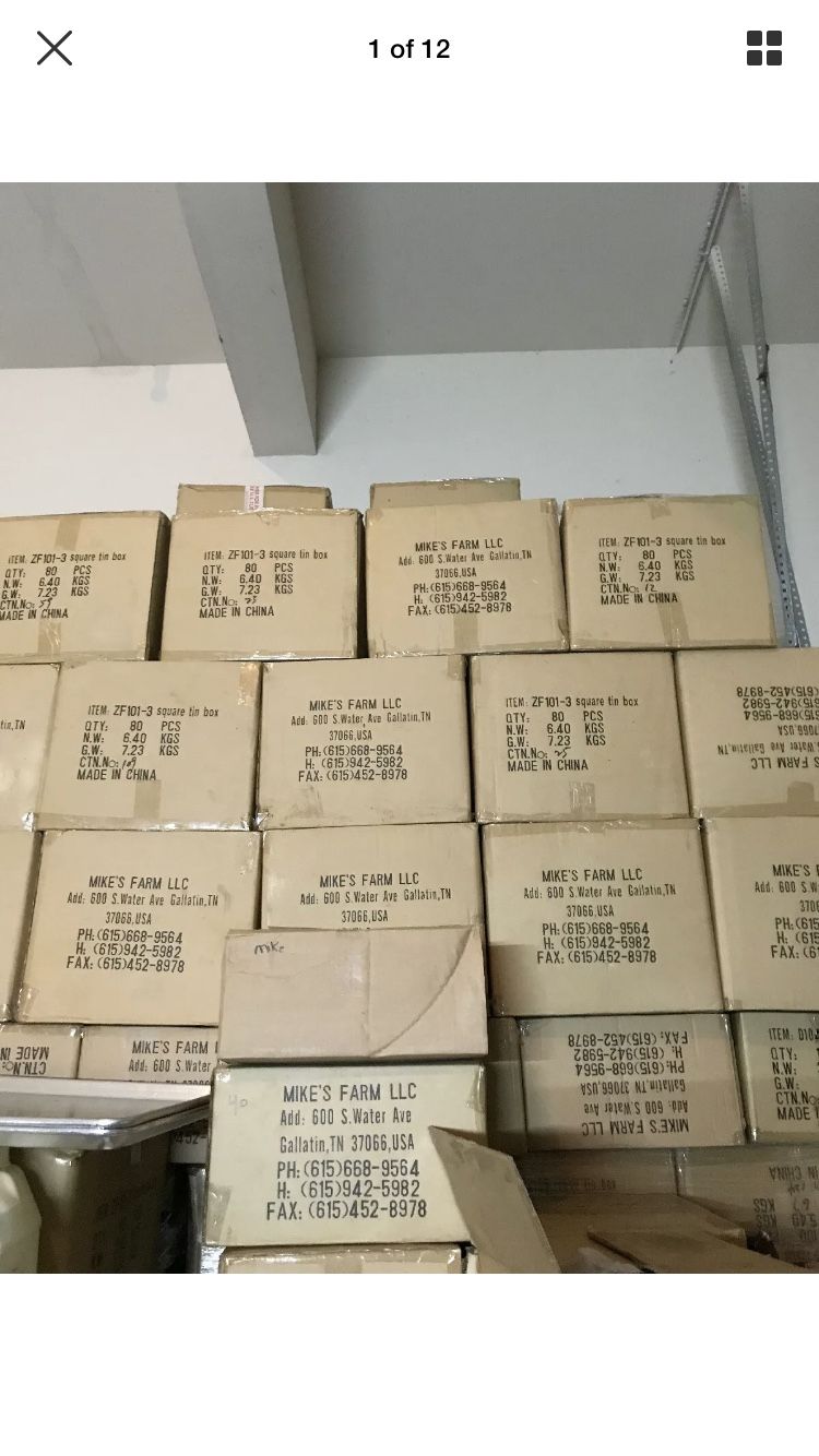 4 oz round gold tin containers