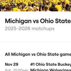 Ohio Vs Michigan Two Tickets Don’t Waste My Time!!!