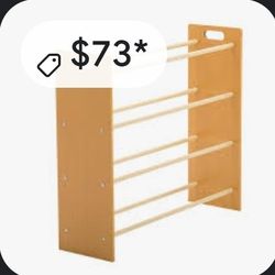 Wood Metal Shoe Rack