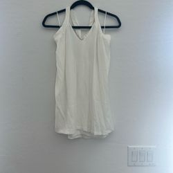 Superdown White Halter Tie And Zipper Back Dress