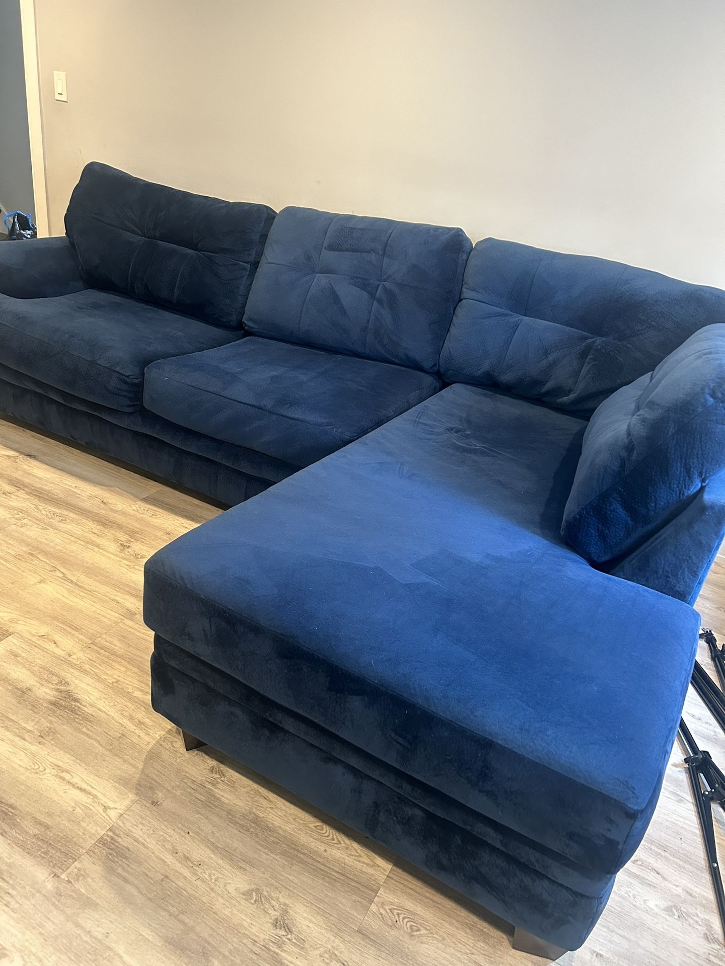 Blue L-shape Couch