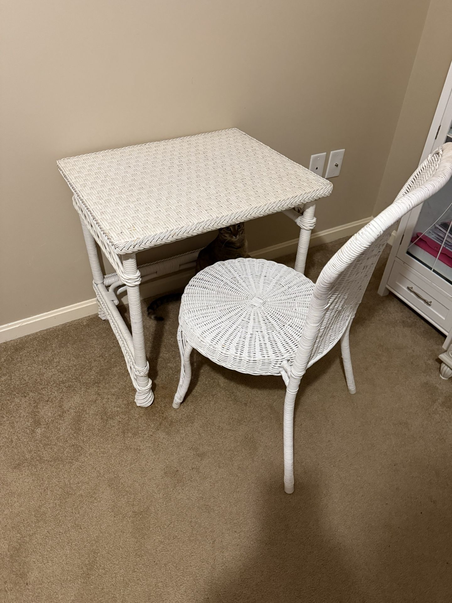Wicker Desk & Chair