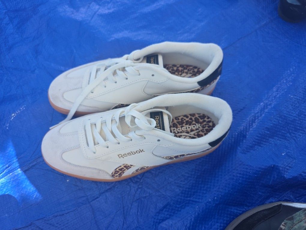White And Lepord Reebok