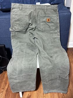 Vintage Carhartt B11 MOS Moss Green Carpenter Pants 36x32 Loose Fit