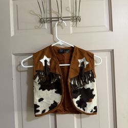 Kids Authentic Kids Cowgirl Or Cowboy Costume Vest Size 4