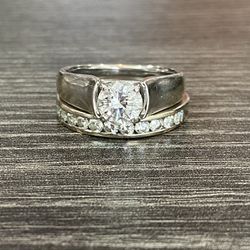 1 Ct. Diamond Solitaire Engagement and Wedding Band Set