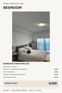 Bedroom set for pickup in edgewater