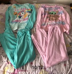 Girls pajamas size 10/12