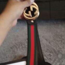Reversible Gucci Web Belt with GG Buckle