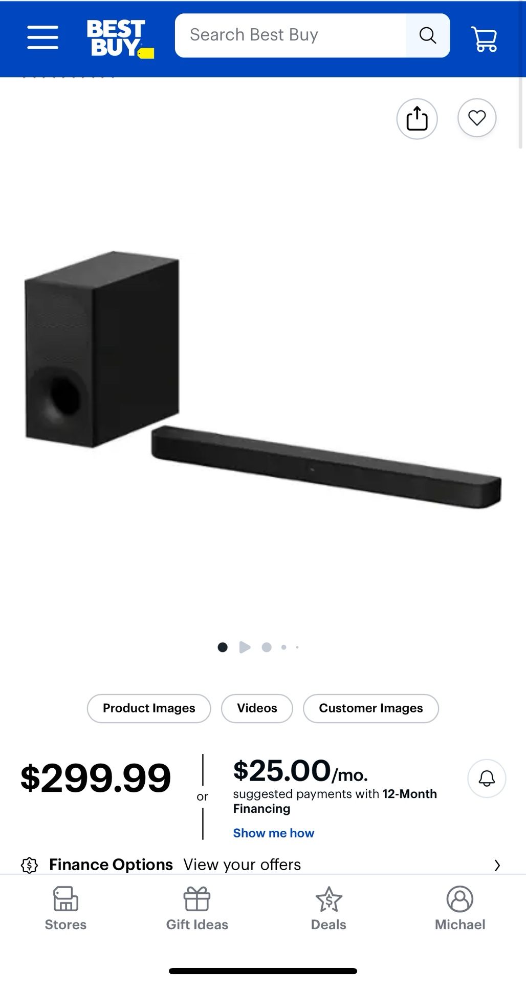 Sony Soundbar And Subwoofer 