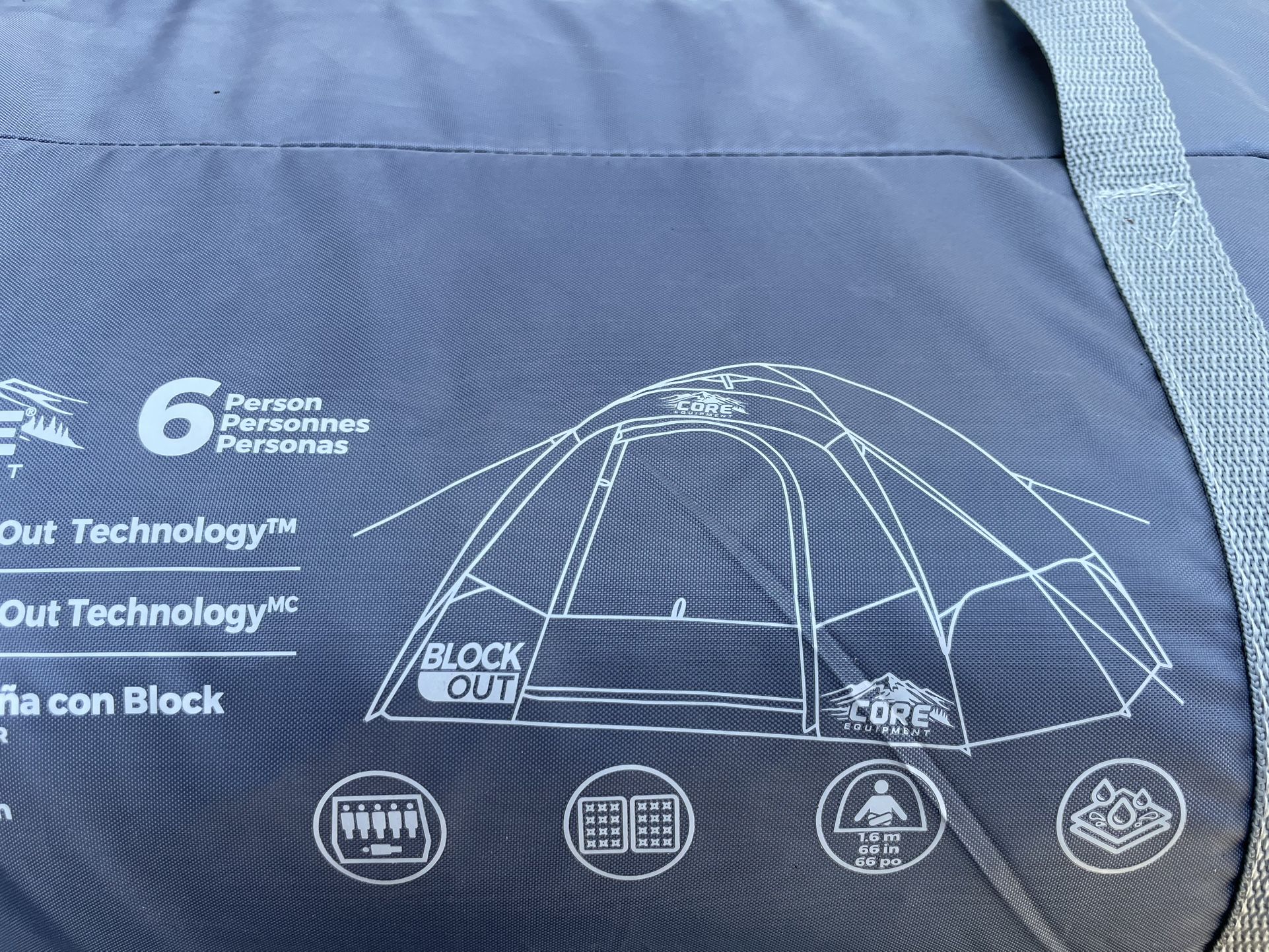 New Core Equipment Blockout Dome 6 Person Tent