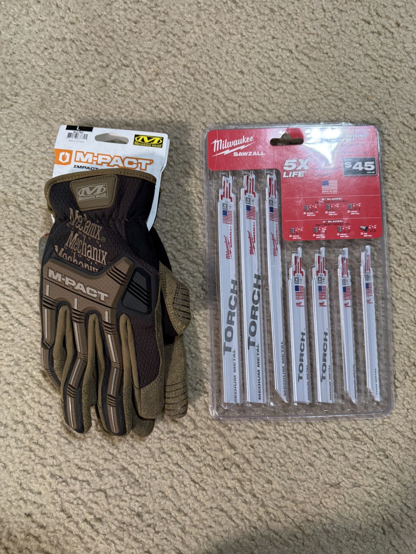 Gloves And Saw Zall Blades