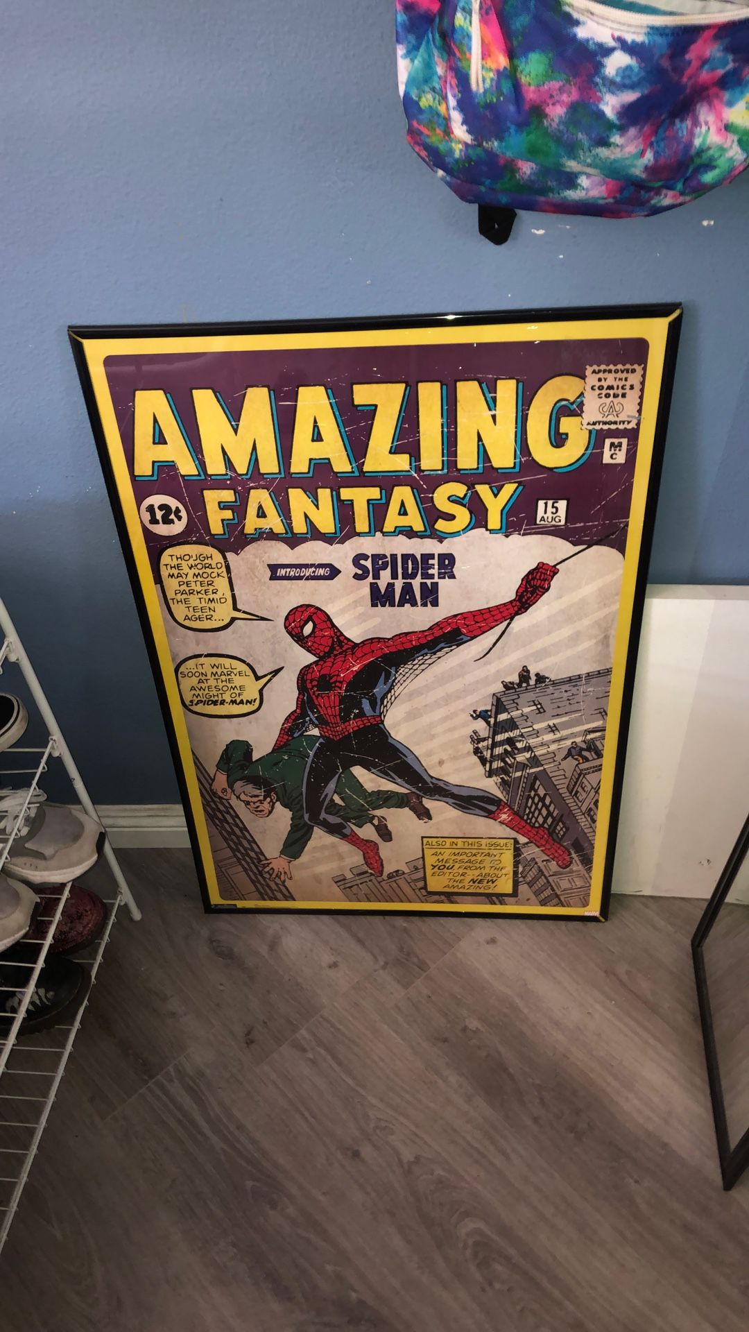 Amazing Spider-Man Large Framed Vintage Art Poster