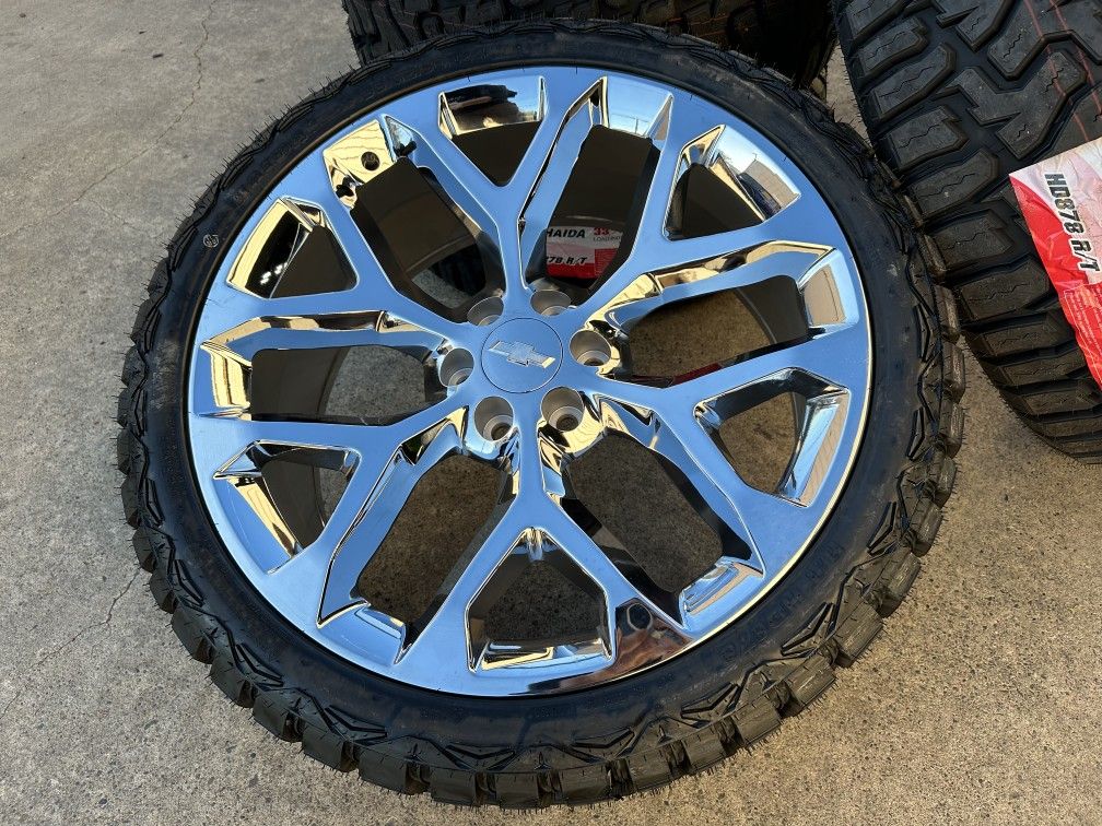 24" Chevy Silverado Wheels Tires Tahoe Rim Yukon Escalade Sierra 6x5.5