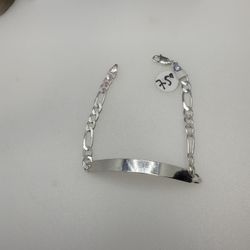 925 Sterling Silver ID Bracelet High Quality Pulcera De Plata 6.5”