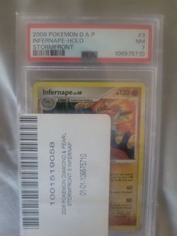 PSA 7 Infernape Holo 2008 Pokemon Stormfront #3