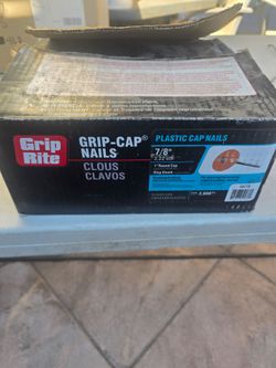 Plastic cap roofing nails