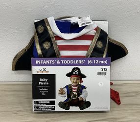 Pirate Costume 0/6 Month Infant Halloween Costume Baby Pirate Costume 0-6 Month