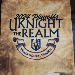 Vegas Golden Knights 2024 Playoff Towel. UKnight The Realm. 2 Sided,  2 Pcs Total
