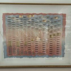 Original Framed Paper Sculpture Art – Shadow Box, Large Statement Piece