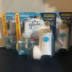 Glade Warmer And Refill Sets Aqua Waves Scent Bundle 