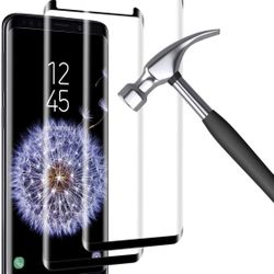 2 pack galaxy S9 screen protector. 9H hardness 3D curved screen protector