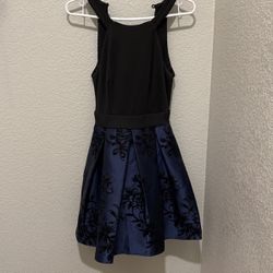 Homecoming Cocktail Dress Blue And Black Size 3/4