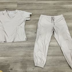 Medgear Medical Spa Uniform Scrubs Khaki Womens Set Size XLarge