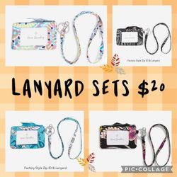 NWT: Vera Bradley Lanyard Sets 