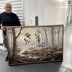 Vintage oil on canvas purchased in the 80’s