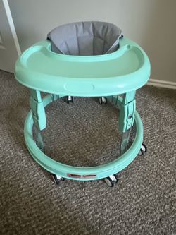 suihuooo Foldable Baby Walker with Height Adjustment,Breathable Cushion for Boy Girls 6-18 Months,Green