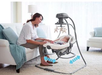 Graco duetsothe swing and rocker with removable swing seat and 6 swinging speed
