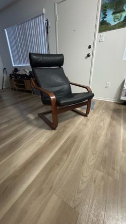 IKEA PÖANG LEATHER  ARMCHAIR
