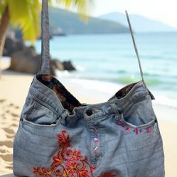 Repurpose Up Cycled Denim, Jean Bag