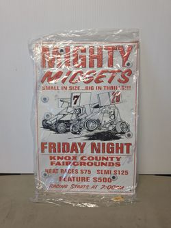 Metal signs.