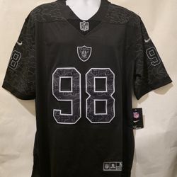 New Men's Raiders Crosby Black/Black Jerseys Stitched